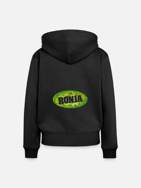 Ronja - Frauen Premium Bio Zip Hoodie - Schwarz