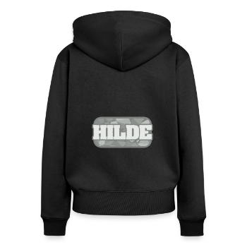 Santé et Médical Hilde - Sweat à capuche zippé Premium bio Femme - noir - Dos - Julia (174cm)