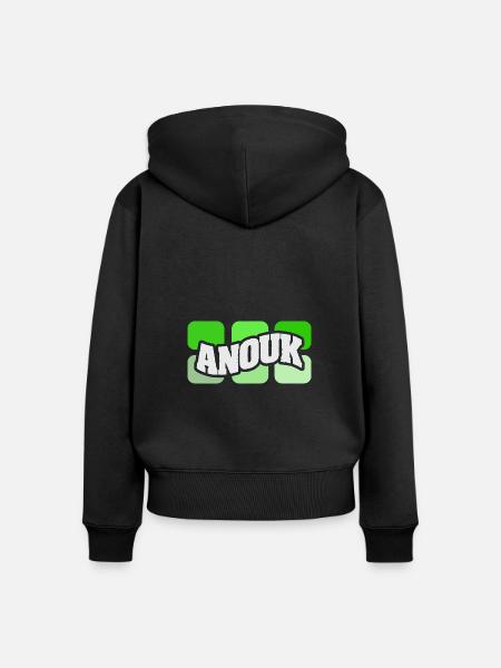 Anouk als Name - Frauen Premium Bio Zip Hoodie - Schwarz