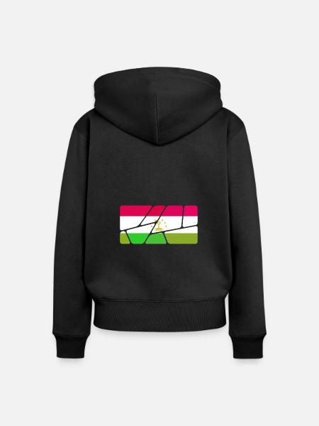 Geschenk für Tadschikistan - Frauen Premium Bio Zip Hoodie - Schwarz
