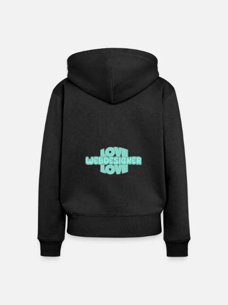 Spruch Webdesigner - Frauen Premium Bio Zip Hoodie - Schwarz