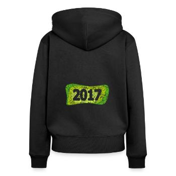 2017 - Women's Premium Organic Zip Hoodie - black - Back - Julia (174cm)