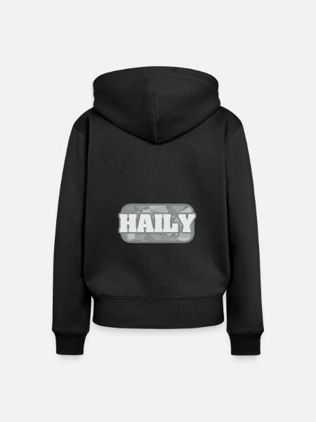 Gesundheit Haily - Frauen Premium Bio Zip Hoodie - Schwarz