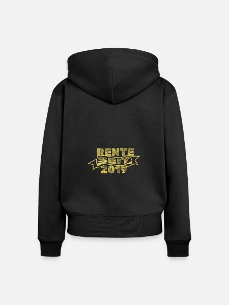 2019 - Frauen Premium Bio Zip Hoodie - Schwarz