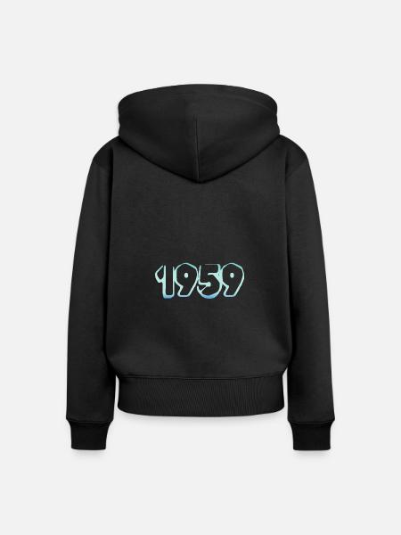 1959 - Frauen Premium Bio Zip Hoodie - Schwarz