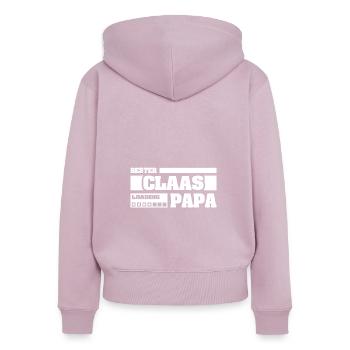 Claas - Women's Premium Organic Zip Hoodie - dusky pink - Back - Julia (174cm)