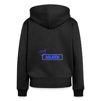 Schwester Aileen - Frauen Premium Bio Zip Hoodie - Schwarz - Hinten - Julia (174cm)