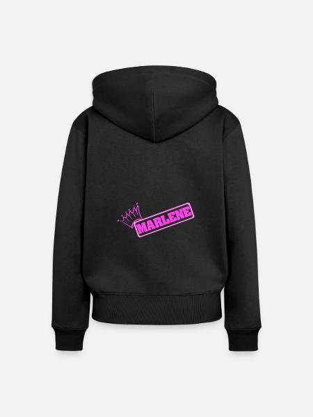 Marlene - Frauen Premium Bio Zip Hoodie - Schwarz