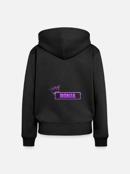Schwester Ronja - Frauen Premium Bio Zip Hoodie - Schwarz