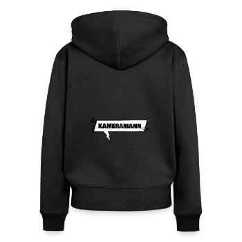 Éducation Directeur de la photographie - Sweat à capuche zippé Premium bio Femme - noir - Dos - Julia (174cm)