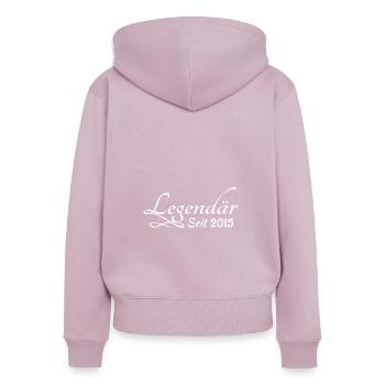 2015 - Women's Premium Organic Zip Hoodie - dusky pink - Back - Julia (174cm)