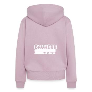 Occupation: Builder - Women's Premium Organic Zip Hoodie - dusky pink - Back - Julia (174cm)