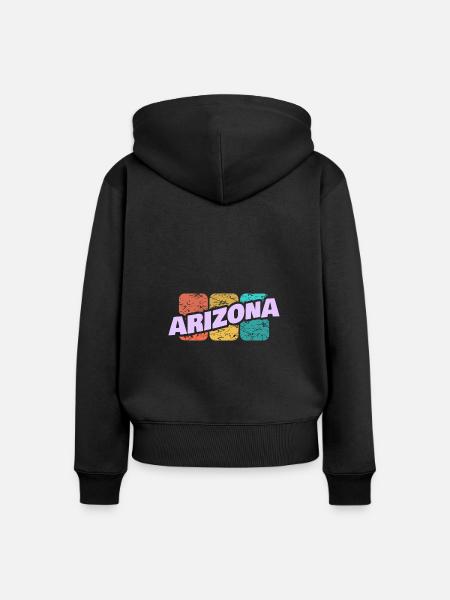 Geschenk für Arizona - Frauen Premium Bio Zip Hoodie - Schwarz
