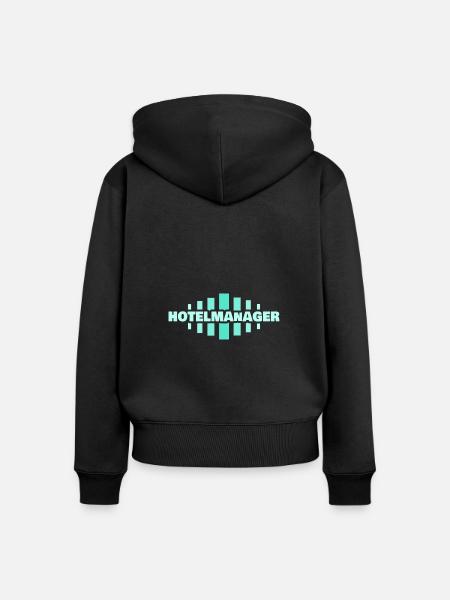 Hotelmanager als Beruf - Frauen Premium Bio Zip Hoodie - Schwarz