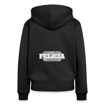 Health Felicia - Women's Premium Organic Zip Hoodie - black - Back - Julia (174cm)
