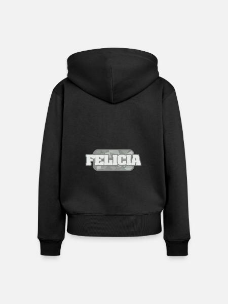 Gesundheit Felicia - Frauen Premium Bio Zip Hoodie - Schwarz