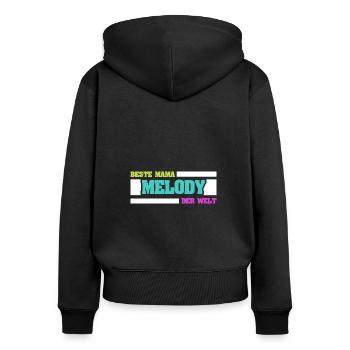 Melody as Mother - Women's Premium Organic Zip Hoodie - black - Back - Julia (174cm)