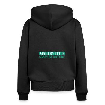 Bridesmaid of Honor Bachelorette Bestie Party - Women's Premium Organic Zip Hoodie - black - Back - Julia (174cm)