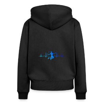 Badminton Squash Badminton Women Men Badmintons - Women's Premium Organic Zip Hoodie - black - Back - Julia (174cm)
