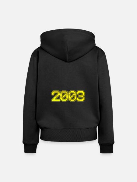Nerd 2003 - Frauen Premium Bio Zip Hoodie - Schwarz