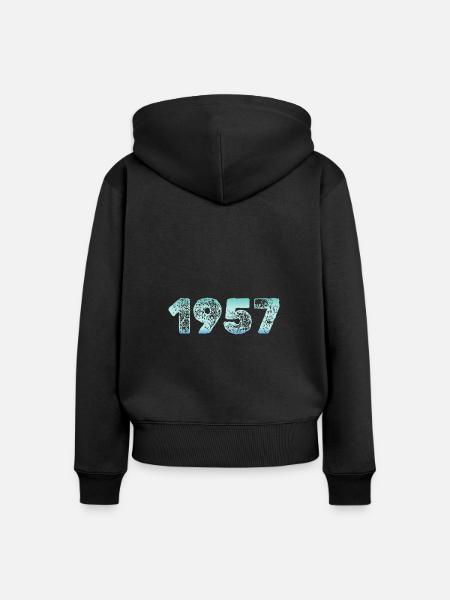 Cold 1957 - Frauen Premium Bio Zip Hoodie - Schwarz