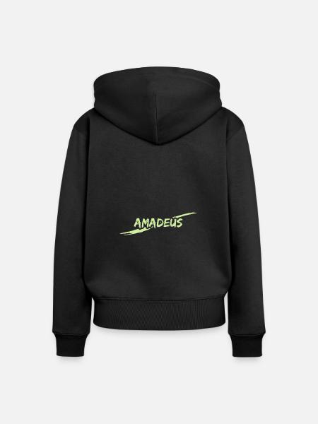 Amadeus als Amadeus - Frauen Premium Bio Zip Hoodie - Schwarz