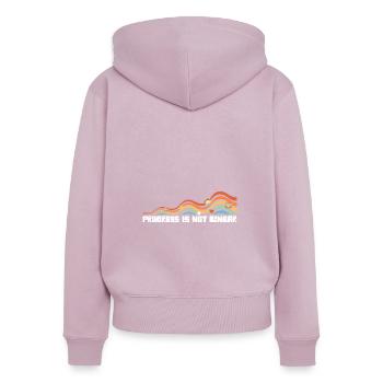 Progress Is Not Linear Sped Teacher - Women's Premium Organic Zip Hoodie - dusky pink - Back - Julia (174cm)