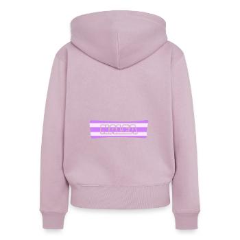 Nalea en mariage - Sweat à capuche zippé Premium bio Femme - rose poudré - Dos - Julia (174cm)