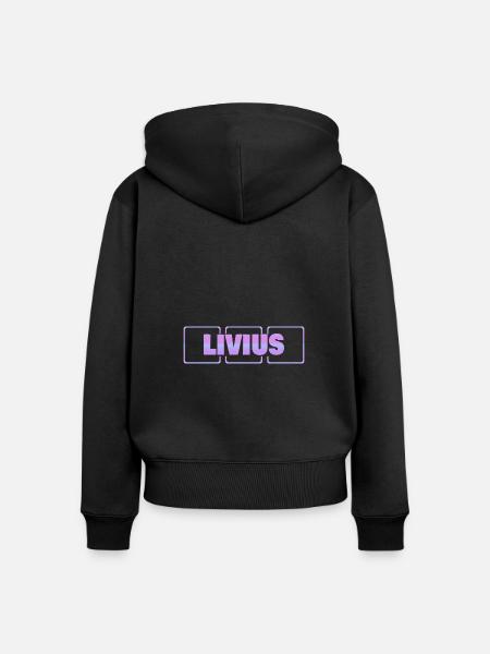 Schwangerschaft Livius - Frauen Premium Bio Zip Hoodie - Schwarz