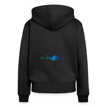 Free Dive Scuba Taucher Scuba Diver Scuba Tauchen - Frauen Premium Bio Zip Hoodie - Schwarz - Hinten - Julia (174cm)