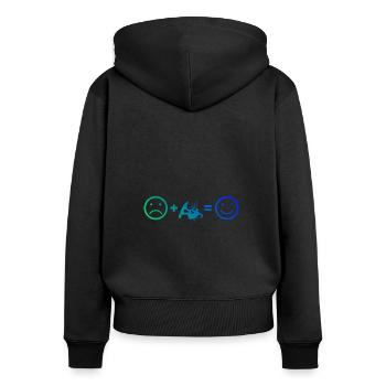 Kitesurf Femmes Kitesurf Kitesurf Kitesurf Kitesurfers - Sweat à capuche zippé Premium bio Femme - noir - Dos - Julia (174cm)