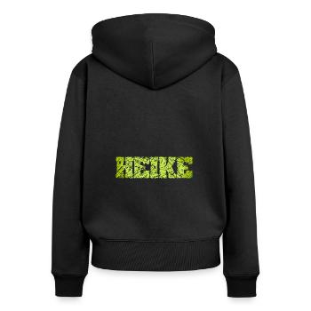 Cadeau pour Heike - Sweat à capuche zippé Premium bio Femme - noir - Dos - Julia (174cm)