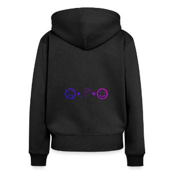 Jogging Homme Cross Country Running Jogging - Sweat à capuche zippé Premium bio Femme - noir - Dos - Julia (174cm)