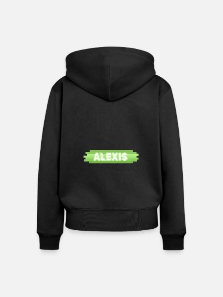 Geschenkidee Alexis - Frauen Premium Bio Zip Hoodie - Schwarz