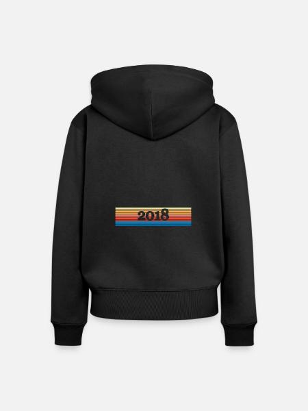 2018 - Frauen Premium Bio Zip Hoodie - Schwarz