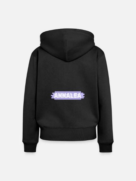 Annalea - Frauen Premium Bio Zip Hoodie - Schwarz