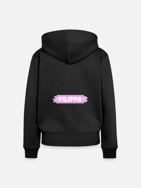 Frauenname Filippa - Frauen Premium Bio Zip Hoodie - Schwarz