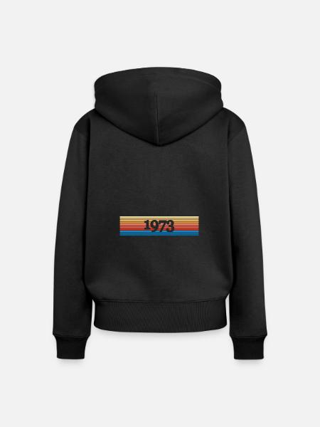 Jahr 1973 - Frauen Premium Bio Zip Hoodie - Schwarz