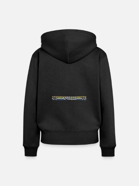 Amelie - Frauen Premium Bio Zip Hoodie - Schwarz