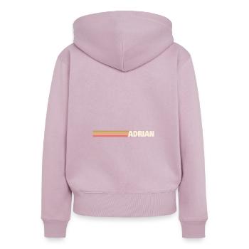 First name for Adrian Style Retro - Women's Premium Organic Zip Hoodie - dusky pink - Back - Julia (174cm)