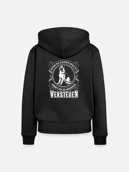 Deutscher Schäferhund - Frauen Premium Bio Zip Hoodie - Schwarz