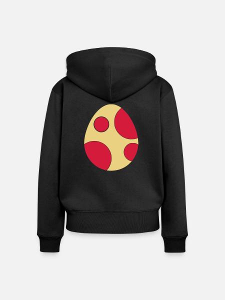 Dinosaurier Ei - Frauen Premium Bio Zip Hoodie - Schwarz