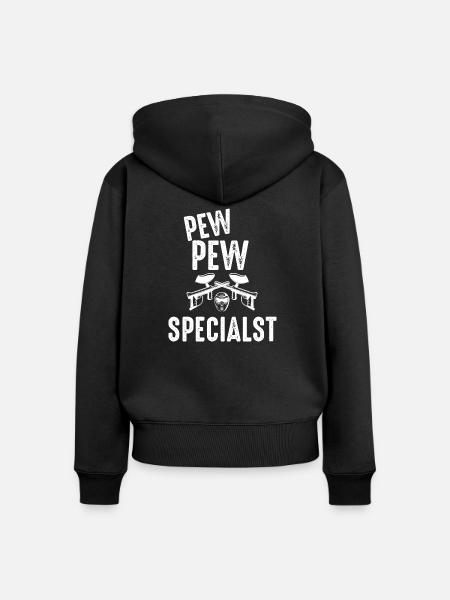 Paintball Airsoft - Frauen Premium Bio Zip Hoodie - Schwarz