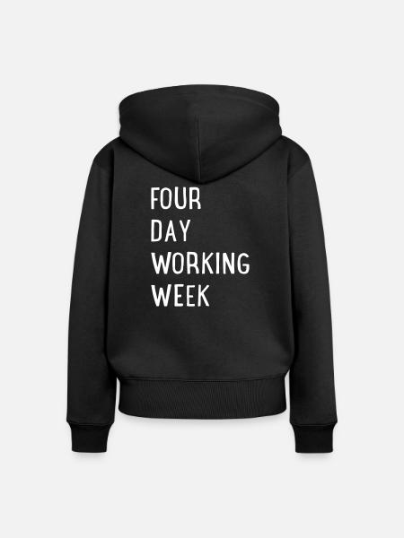 Four Day Working Week - Frauen Premium Bio Zip Hoodie - Schwarz