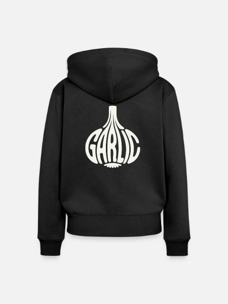 Knoblauch - Cool Vegetable Logo - Frauen Premium Bio Zip Hoodie - Schwarz