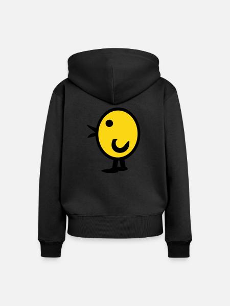 Küken - Frauen Premium Bio Zip Hoodie - Schwarz