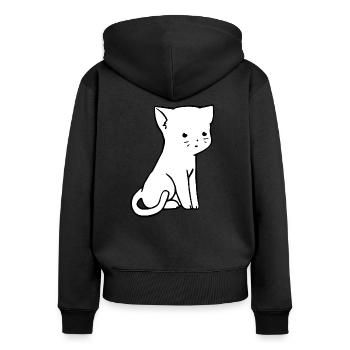 Cute cats design - Women's Premium Organic Zip Hoodie - black - Back - Julia (174cm)