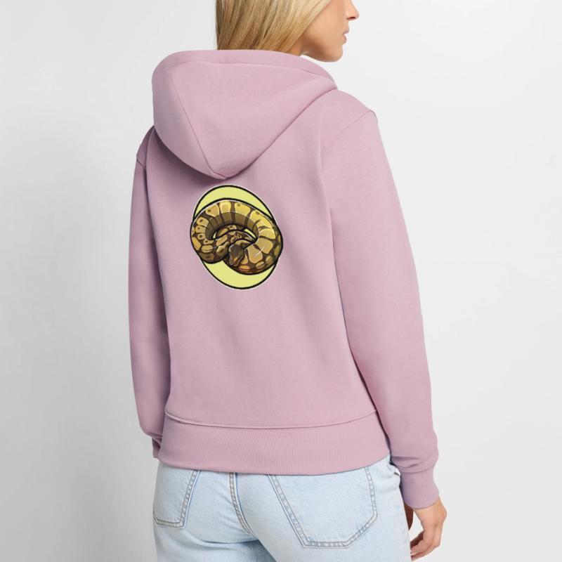 Ball Python King Python King Python Women's Premium Organic Zip Hoodie