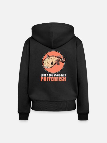 Kugelfische Kugelfisch - Frauen Premium Bio Zip Hoodie - Schwarz