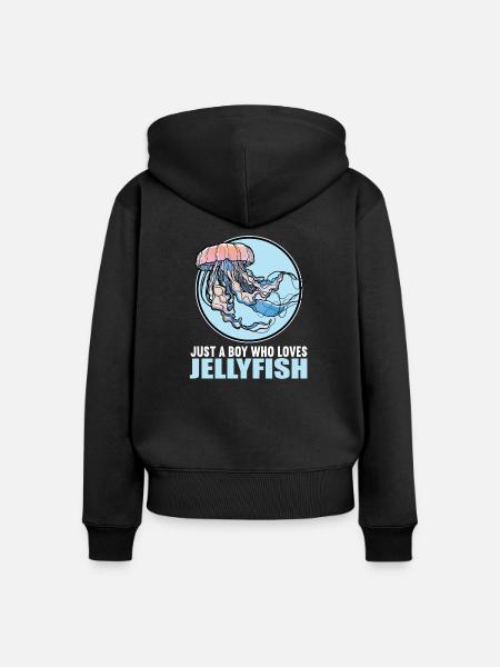Quallen Qualle - Frauen Premium Bio Zip Hoodie - Schwarz